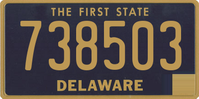 DE license plate 738503