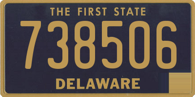 DE license plate 738506