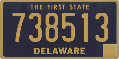 DE license plate 738513