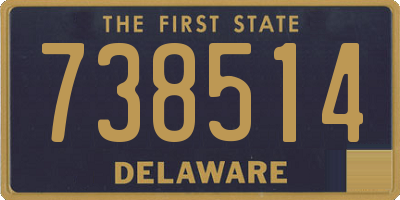 DE license plate 738514