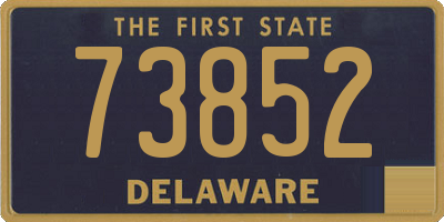 DE license plate 73852