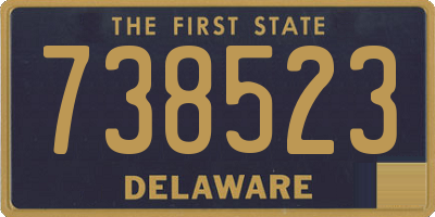 DE license plate 738523