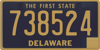 DE license plate 738524