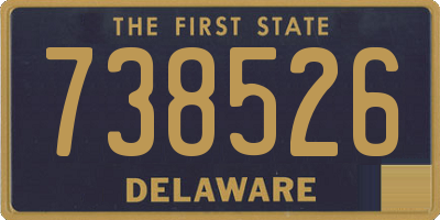 DE license plate 738526