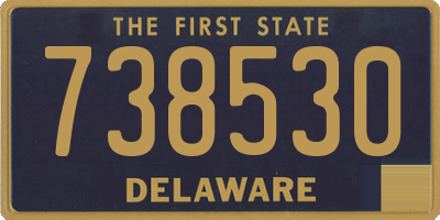 DE license plate 738530