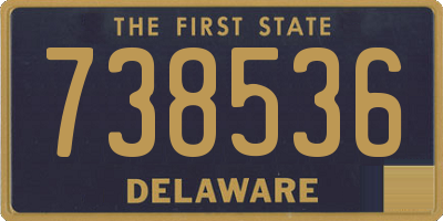 DE license plate 738536
