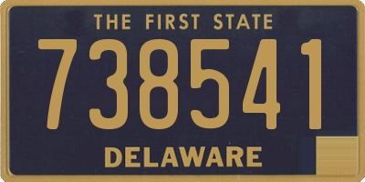 DE license plate 738541