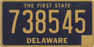 DE license plate 738545