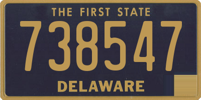 DE license plate 738547
