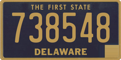 DE license plate 738548