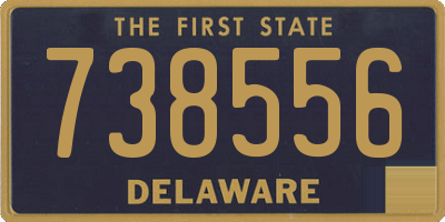 DE license plate 738556