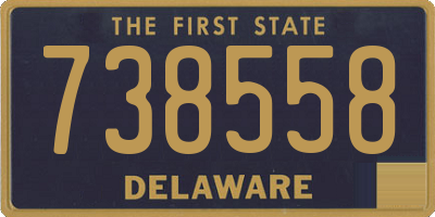 DE license plate 738558