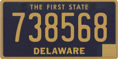 DE license plate 738568