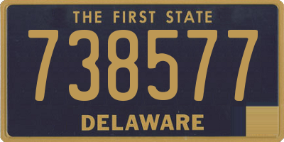 DE license plate 738577