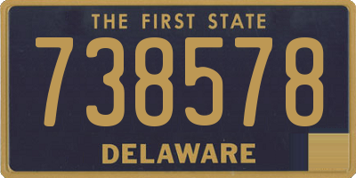 DE license plate 738578