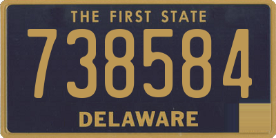 DE license plate 738584