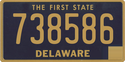 DE license plate 738586