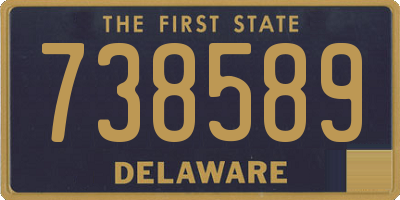 DE license plate 738589