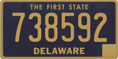 DE license plate 738592