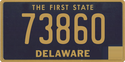 DE license plate 73860