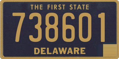 DE license plate 738601