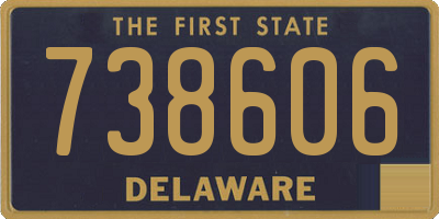 DE license plate 738606