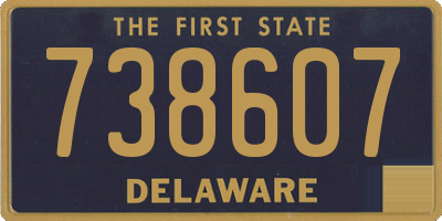 DE license plate 738607