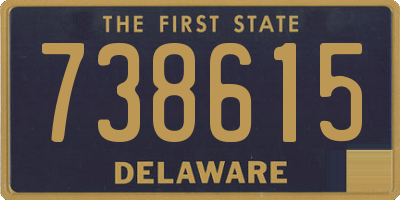DE license plate 738615