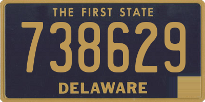DE license plate 738629