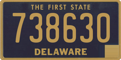 DE license plate 738630