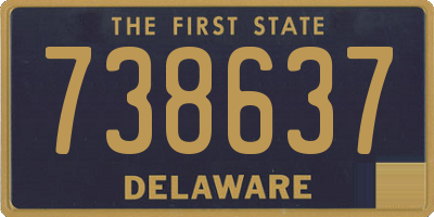 DE license plate 738637