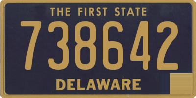 DE license plate 738642