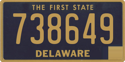 DE license plate 738649