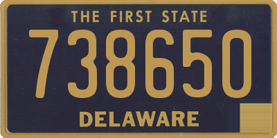 DE license plate 738650
