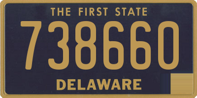 DE license plate 738660