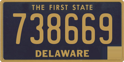 DE license plate 738669