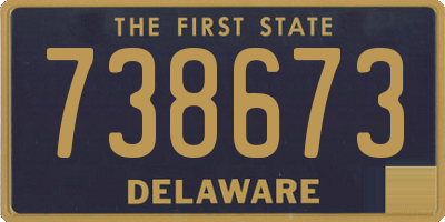 DE license plate 738673