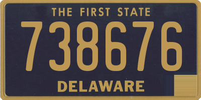 DE license plate 738676