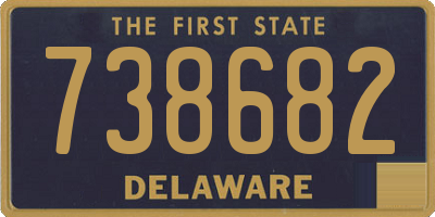 DE license plate 738682