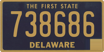 DE license plate 738686