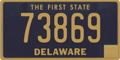 DE license plate 73869