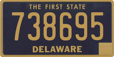 DE license plate 738695