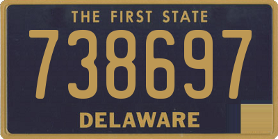 DE license plate 738697