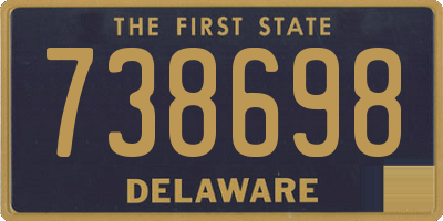 DE license plate 738698