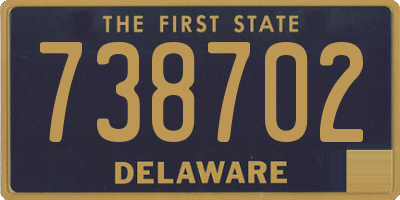 DE license plate 738702