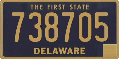 DE license plate 738705