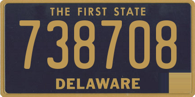 DE license plate 738708