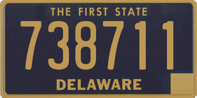 DE license plate 738711