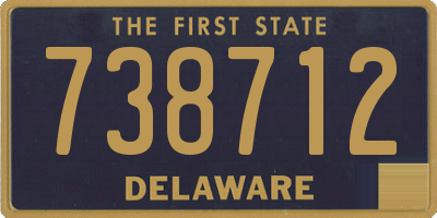 DE license plate 738712