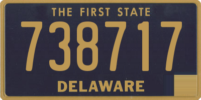 DE license plate 738717